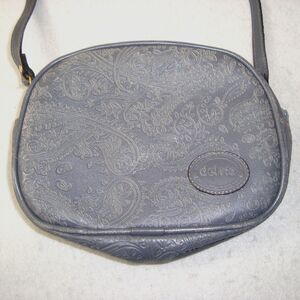 Del Rio Tooled Genuine Leather Gray Crossbody Bag